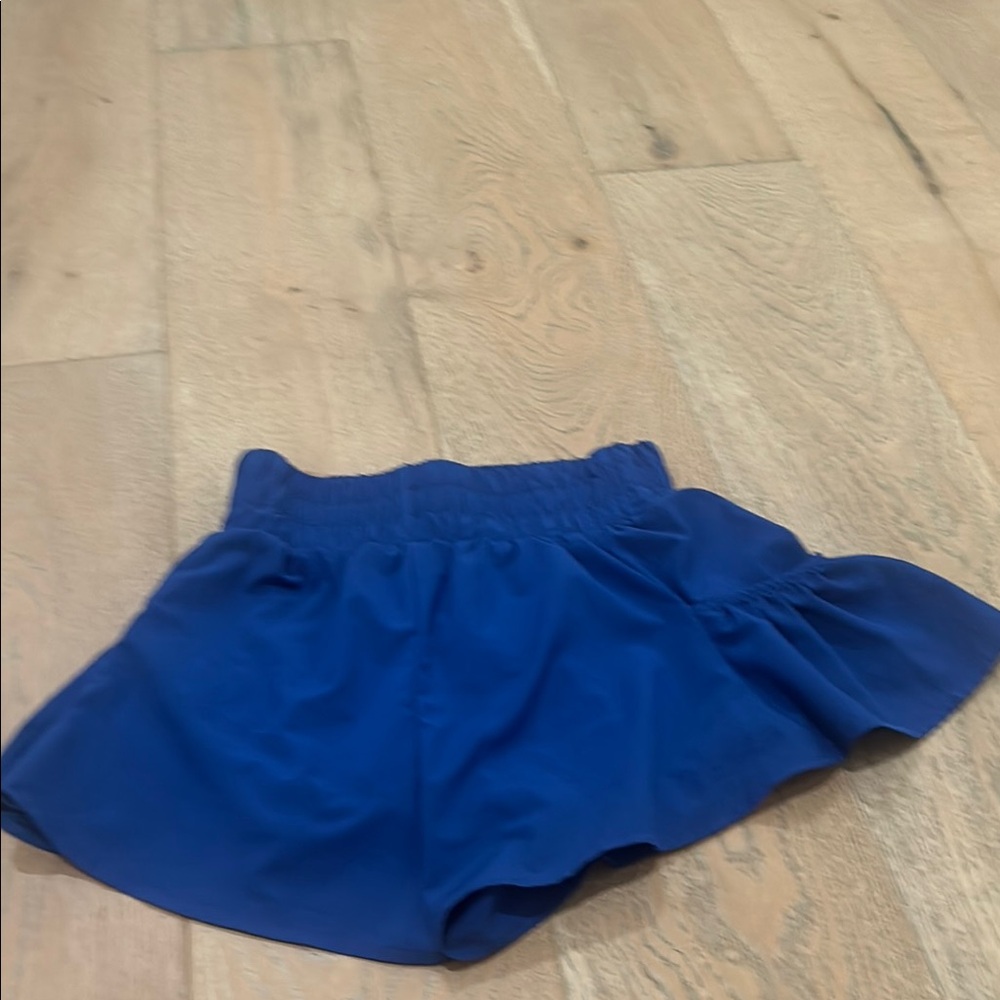 Blue Ruffled Shorts